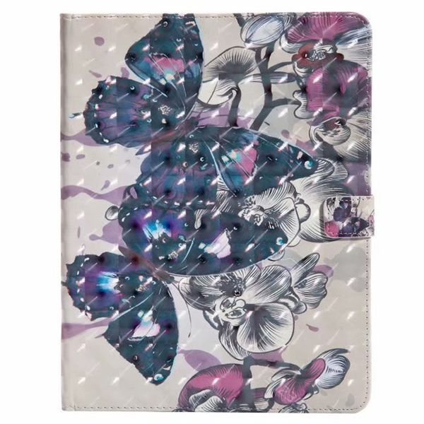 

for funda ipad 2 3 4 flip pu leather wallet cases stand coque 3d coloured drawing capa shockproof tablet cover case