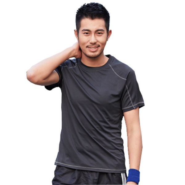 

быстросохнущие одежда мужская с короткими рукавами шею свободные пара фитнес половина рукав рубашки футболки мужской студент работает футбол, White;black