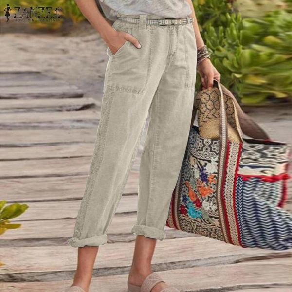 

s 5xl zanzea elegant работа репа pantalon мода solid zipper длинные брюки женщины повседневные кружева крючком прямые брюки брюки, Black;white