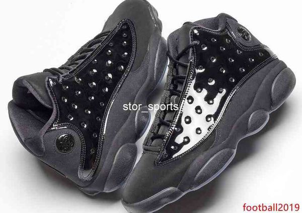 

new 13 13s cap and gown black basketball shoes men 13 sports sneakers with box