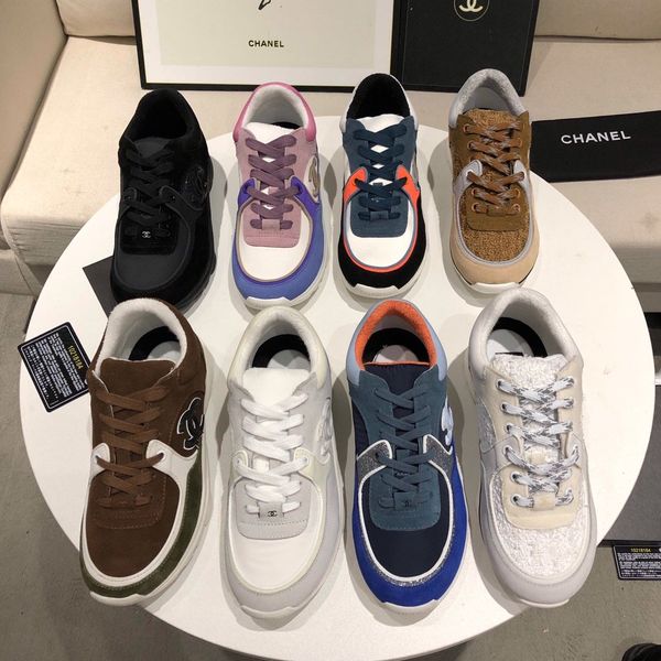 

spring new style luxury fashiondesigner women's men's jogging casual shoes outdoor party sports shoes triple platform women's, Black