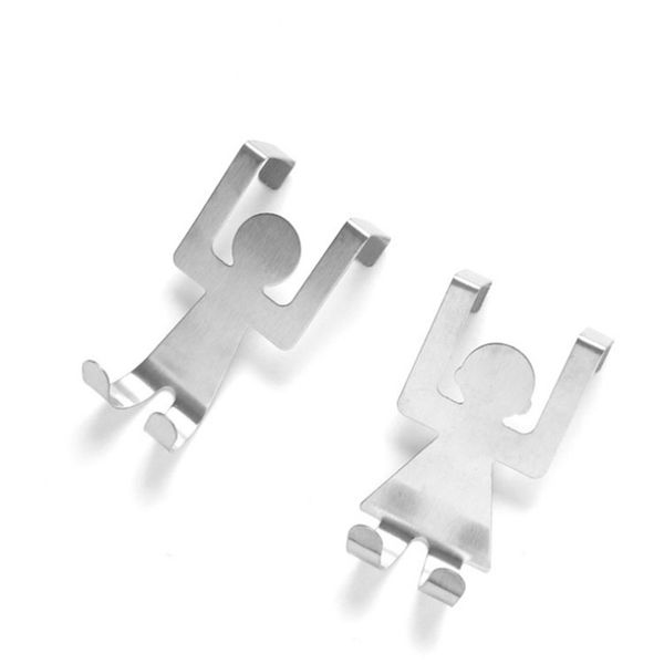 

2pcs kitchen bathroom hooks wall hanger no trace without nails for towel robe ve