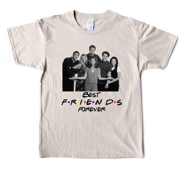 

friends forever tv design funny t shirt men's 100% cotton fashion t-shirt crew neck short sleeve tees shirt xs-3xl casual printed, White;black