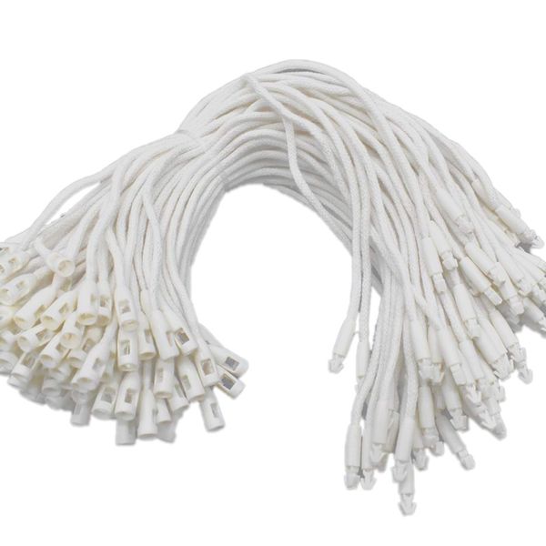 

hanging label rope 7 inch 1000pcs snap lock ring buckle fastener hook easy to fast fix, Black;white