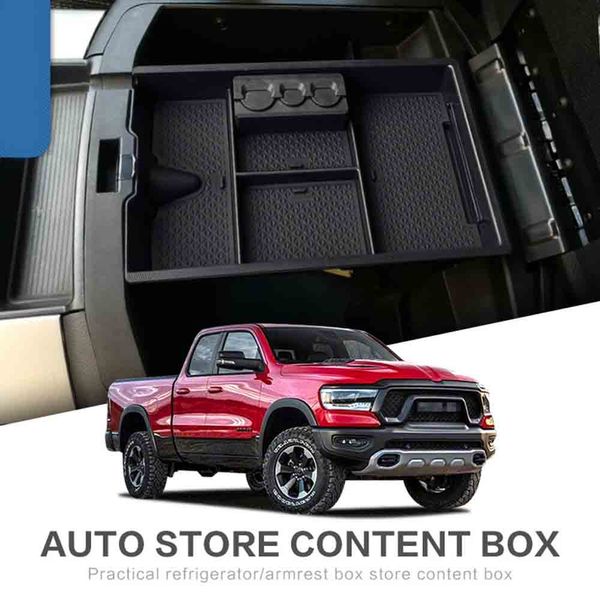 

for dodge 1500 accessories 2009-2018 armrest secondary storage box glove pallet center console tray divider stickers