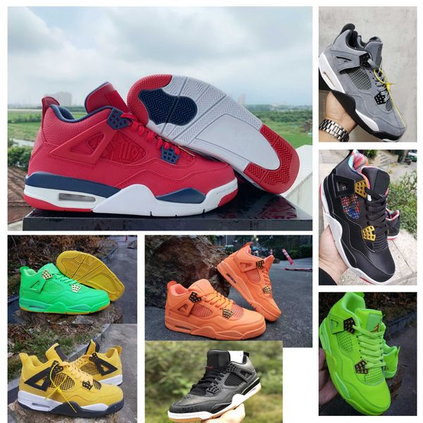 

2019 new 4s se fiba gym red bred pure money men basketball shoes white cement fire red pale citron sneakers size7~13 with box