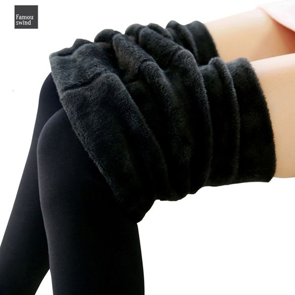 

новый поножи женщин способа осени и зимы workout эластичность и хороший толстый бархат качества штаны теплый высокий, Black