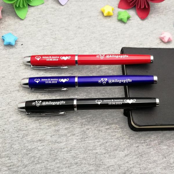 

gift idea for mr mrs wedding personalized wedding pens custom with any logo text 5 colors to choose