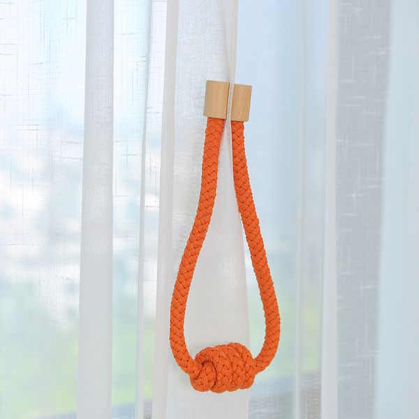 

1 pair of modern knotted curtain tiebacks holdback with magnetic