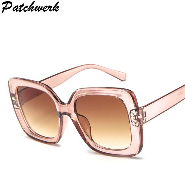 

square oversized sunglasses women fashion sun glasses lady brand designer vintage shades gafas oculos de sol uv400, White;black