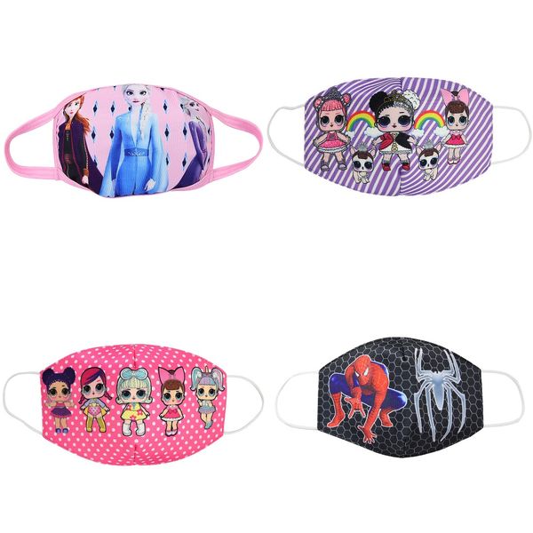 

fresh child lol newborn babyr face masks and children cosplay masks dustproof breathable anti-haze mask cartoon masks protect heal, Black