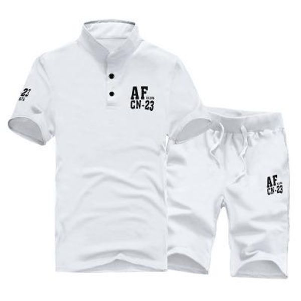 

cotton new summer short-sleeve t-shirt + short pants track suits set men set costumes casual man suits white grey vintage ~3xl, Gray