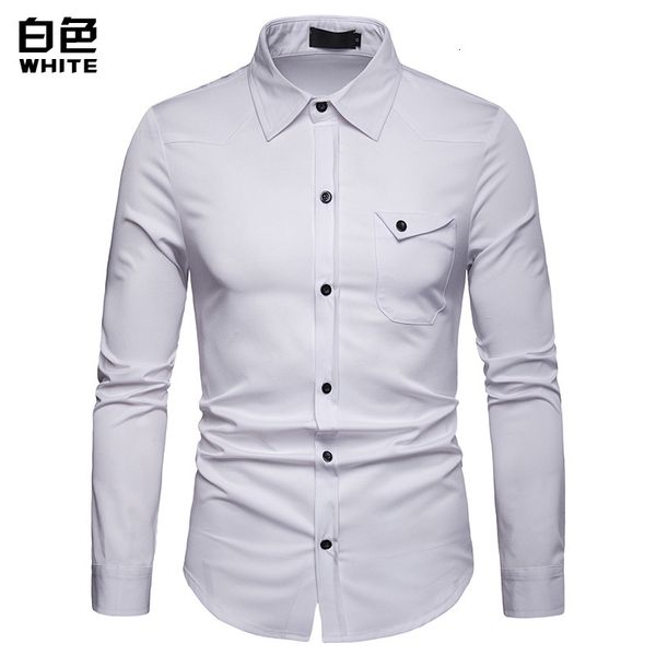 

mens shirt 2019 new arrival men long sleeve shirt twill solid formal business brand casual man dress shirts, White;black