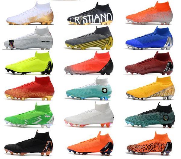 

2019 men mercurial superfly vi 360 elite fg soccer shoes children boy girl cr7 neymar fg soccer cleats ronaldo woman football boots