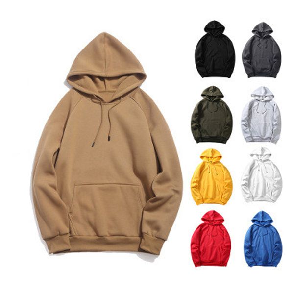 

mens fashion sports sweatshirt designer winter thin colorful pullover luxury solid color hoodies new sell 9 colors 2020, Black