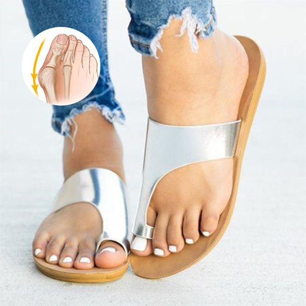 

orthopedic bunion shoes concise casual beach flat with shoes indoor outdoor slip on slippers female platform for home, Black