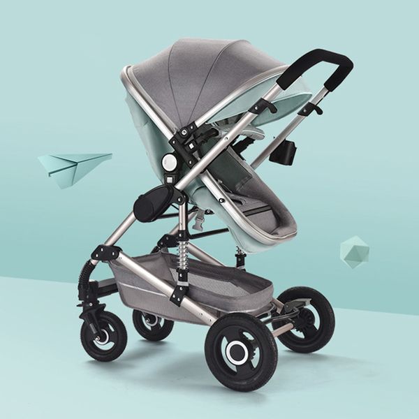 

baby stroller can sit reclining two-way trolley newborn absorber folding high landscape light stroller