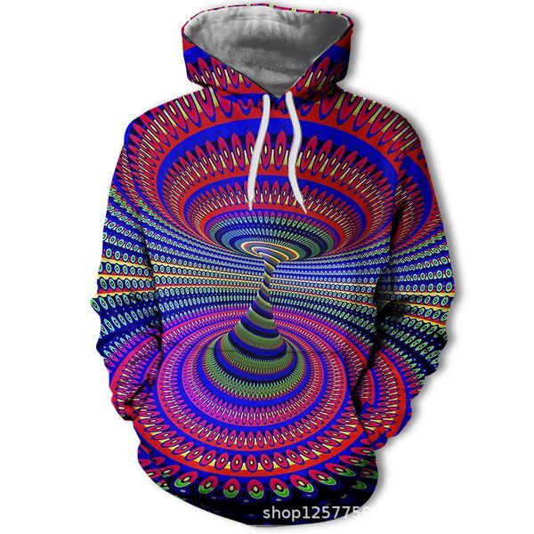 

mens designer color cone 3d digital printing sweater, Black