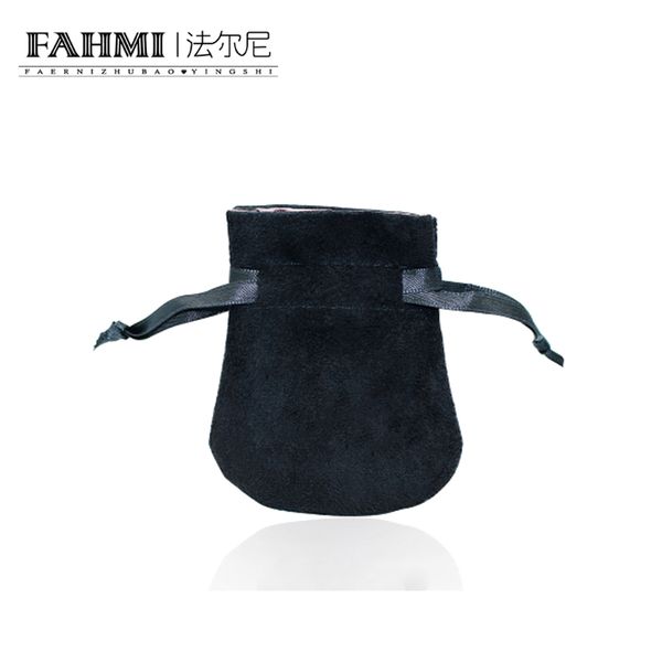 

fahmi original charm women's ring beaded jewelry black protection velvet bag simple brand gift bag factory direct, Black;white