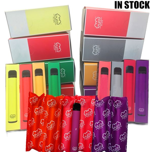 

8 цветов Puff Plus одноразовые устройства Vape ручки стартовые наборы 3,2 мл стручки 550mAh аккумулятор испаритель с кодом безопасности Ecigs комплекты тележки пустые