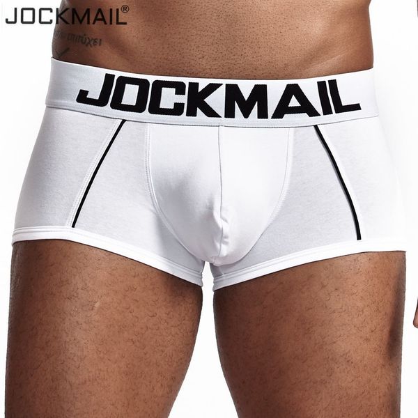 

jockmail men clothes 2020ss boxershorts men boxer men underwear cotton breathable gay cueca boxer ropa interior hombre slip, Black;white