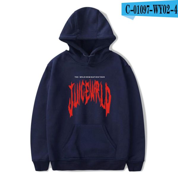 

plus size hoodies for men women 2xs-4xl spot for american singer juice wrld printing hooded long sleeve sweater for wholesale wy, Black