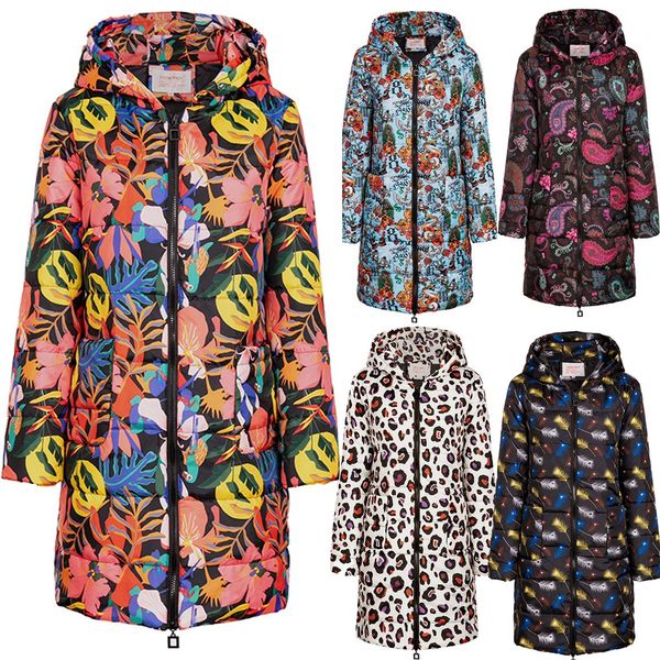 

down parka 2019 new brand winter down jacket women long print duck jacket outwear ultralight hooded thin hat coat s-5xl s23, Black