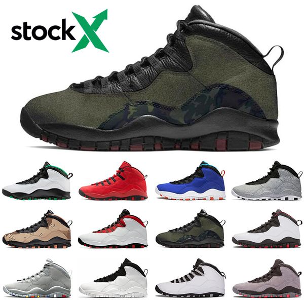 

air jordan retro jumpman 10 10s men basketball shoes westbrook seattle tinker steve mens trainers sports sneakers size 7-13
