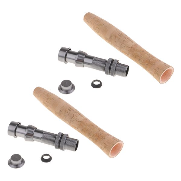 

2x cork fly fishing rod handle grip with