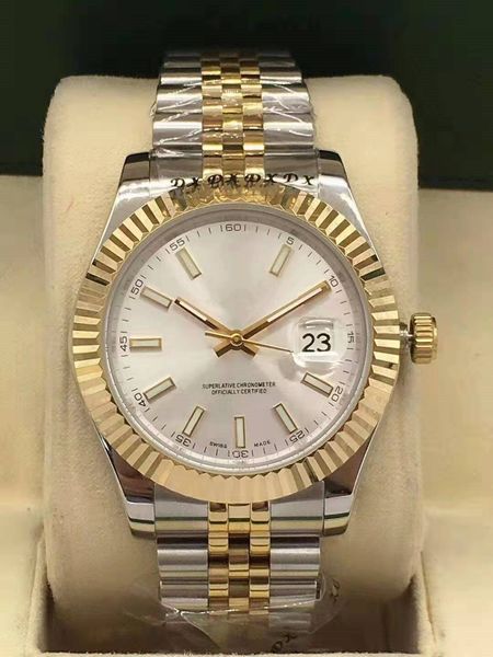 

3A log-type series 126334 series 36mm-40mm для выбора серебряный циферблат 18K золотой корпус оригинальный сапфир мужские автоматические механические часы