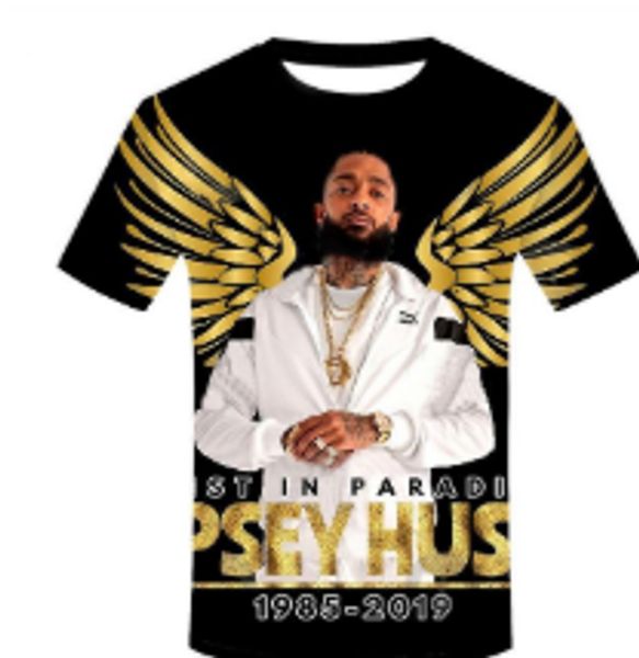 

2019 мода горячий рэпер nipsey hussle print короткая футболка мужчины/женщины harajuku хип-хоп с коротким рукавом футболка nipsey hussle про, White;black