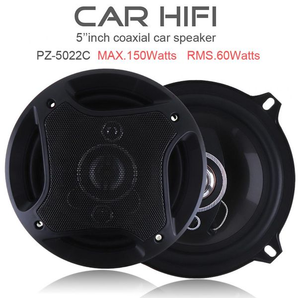 

2pcs 5 inch 120w 3 way car hifi speaker coaxial horn full range frequency auto automobile audio music stereo sound loudspeaker