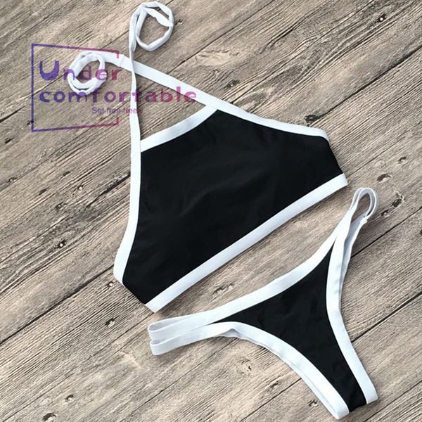 

2019 sport style swimwear bikini set bathing wear fashion fitness women separate swim set lady lingerie swimsuit, White;black