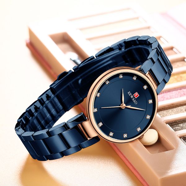 

reward dress ladies watch full steel fashion women pretty wearing accessories watch, Slivery;brown
