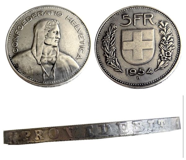 

Швейцария (Конфедерация) 1954 г. Серебро 5 франков (5 франков) Копия монеты Диаметр: 31,