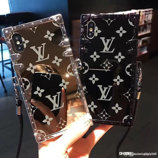 

2018 new fa hion mirror luxury brand mobile phone ca e for iphone 7 7plu 8 8plu 6 6 6plu x x xr x max