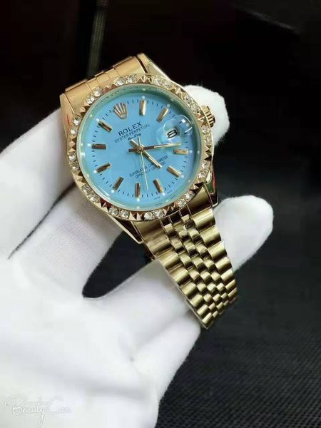 

wholesale spot men and women classic stainless steel dress calendar waterproof diamond watch men and women couple gift watch good quality, Slivery;brown