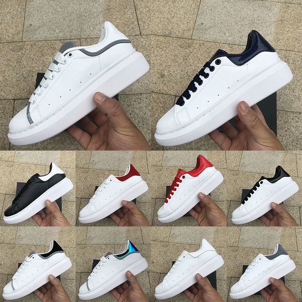 

2020 platform cushion crystal sole luxury casual shoes men women triple black white red genuine leather velvet designer sneakers