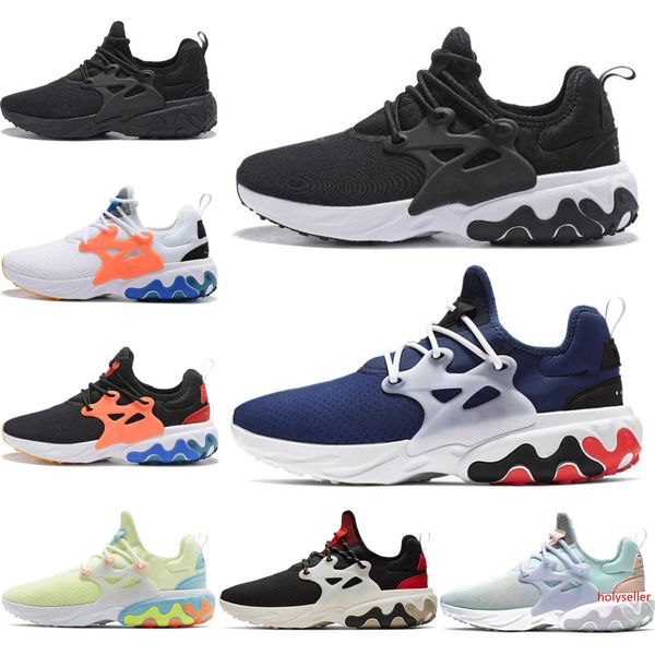 

react presto new 2019 men women running shoes triple black white light blue yellow sports sneakers mens trainers size 36-45 outdoors