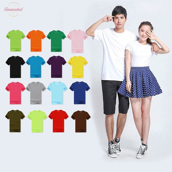 

2020 summer 18 color s 3xl plain t shirt men cotton elastic basic tshirt men casual short shirt, White