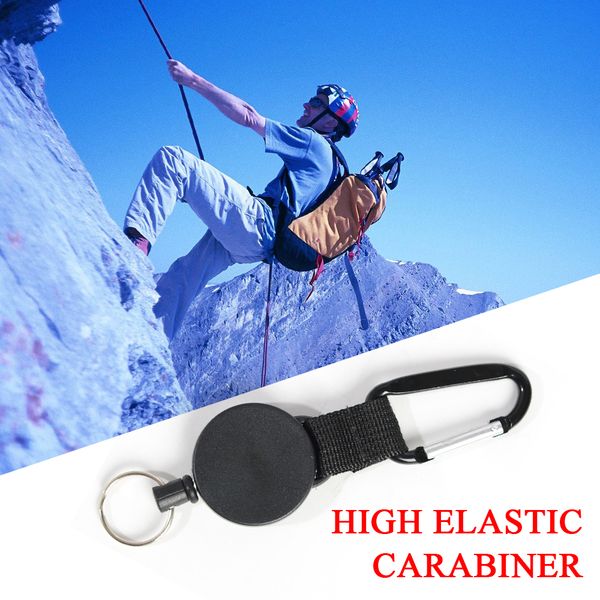 

telescopic keychain creative key ring holder carabiner outdoor sports camping hiking retractable chain travel kits