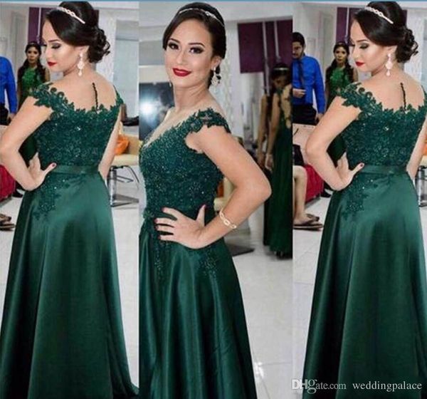

new hunter green mother of the bride dresses sleeveless lace beading appliques formal evening dresses a-line party gown custom made, Black;red