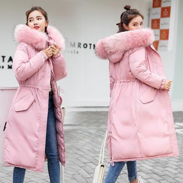 

long warm thick female jacket winter warm jacket women women's winter wadded down outwear mujer coat parka dc285, Black