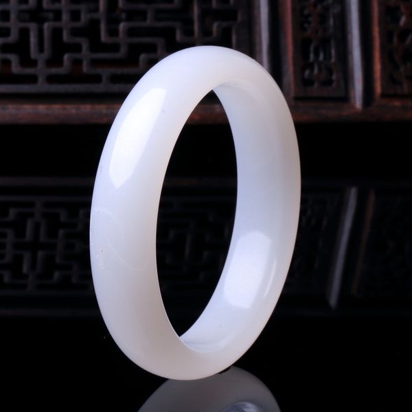

drop shipping women bangles natural xinjiang white jade stone bracelets cuff for women engagement dance party fine jewelry gifts, Golden;silver
