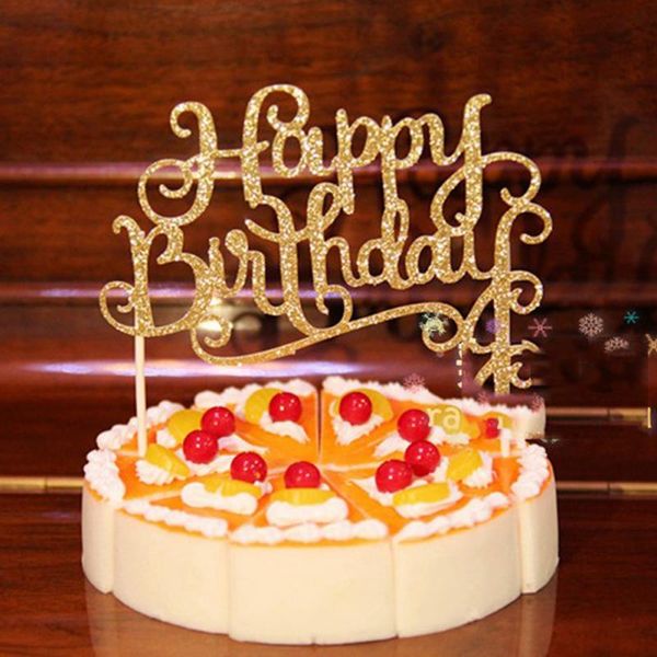 

glitter paper happy birthday cake er cupcake dessert decoration supplies for birthday party celebration cake decoration