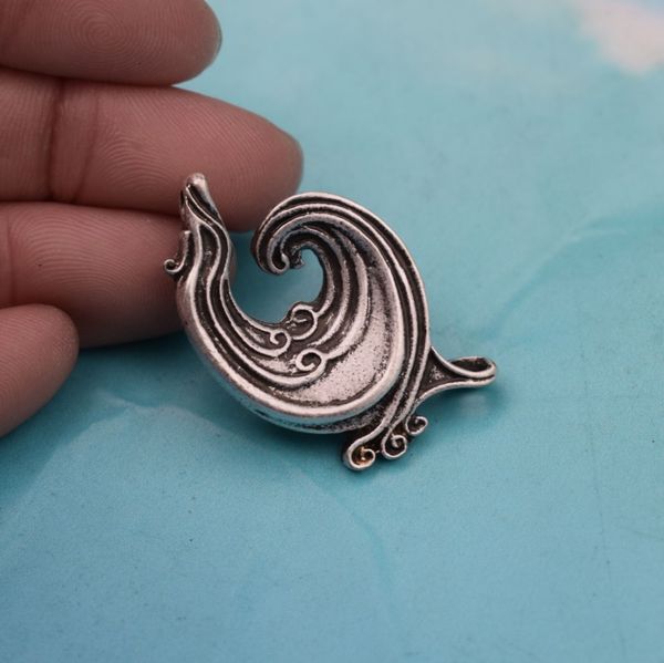 

12pcs ocean sea wave keychain spindrift pendant sea beach summer jewelry, Silver