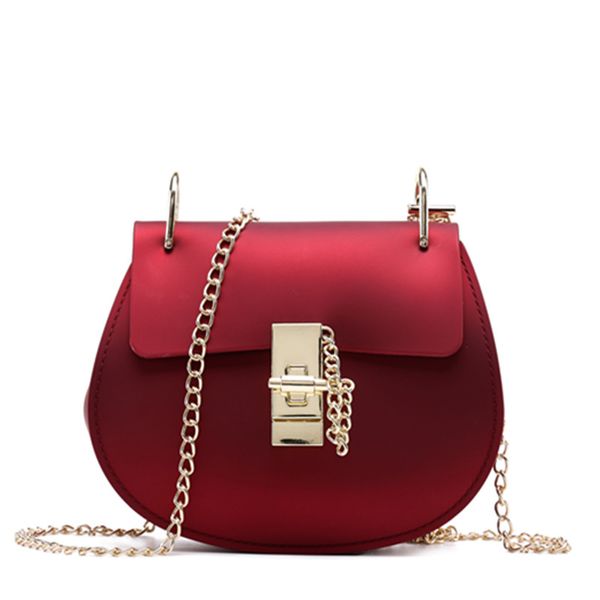 

fashion lady crossbody bag matte women jelly brand designer messenger bag mini cute female summer saddle chain girl shoulder
