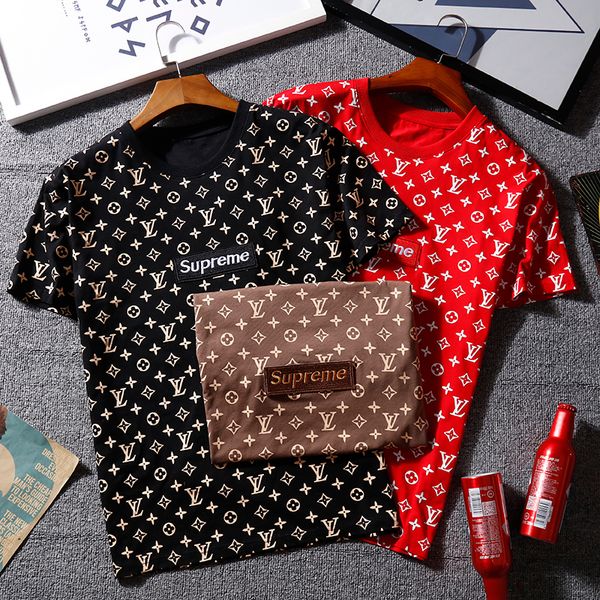 

cotton new mens summer tees plus size shirt short sleeve t shirt printed cotton t-shirt men designer clothing s-2xl, White;black
