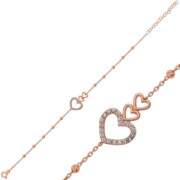 

merve silver dorissa три сердца браслет, Golden;silver