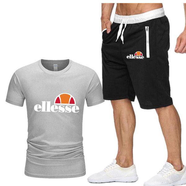 

summer shirt shorts designer mens tracksuit men short sleeves pullover with casual jogger pants suits homme sportsuit s-2xl 862, Gray